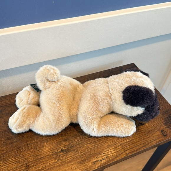 Russ Berrie PONCHO Pug Dog Plush Bulldog Retired Beige Stuffed Animal - Picture 2 of 6